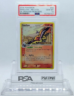 POKEMON EX DRAGON FRONTIERS SWELLOW #40 REVERSE HOLO GEM MINT #40769157 POP 11 - Image 1 of 4