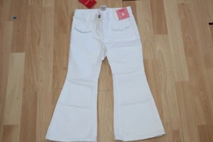 NWT GIRLS GYMBOREE SZ 4 WHITE JEANS PANTS RHINESTONES - Picture 1 of 3