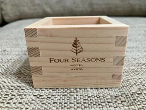 Four Seasons Hotel Kyoto Novelty Masu Square wooden sake box - Picture 1 of 5