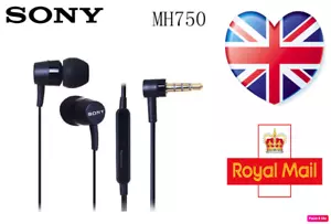 Genuine SONY MH750 Stereo Handsfree Earphone with MIC - UK STOCK - Picture 1 of 18