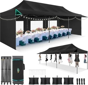 COBIZI 10x30 Tettoia Pop Up con Pareti Laterali Tenda per Feste Resistente con Tenda #NUOVO - Foto 1 di 54