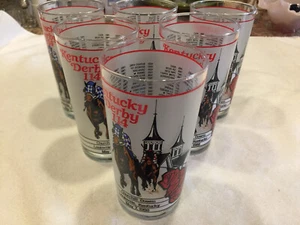 6 Libbey 114 KENTUCKY DERBY May 7, 1988 Official Drinking Glasses Tumblers 5-1/4 - Picture 1 of 5