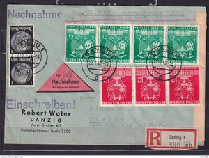 Germany 1942 Registered Cover From Poland Danzig to Cuxhaven 15466 - Picture 1 of 2