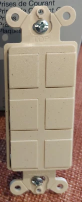 New Lutron SC-6PF-LS Satin Colors 6-Port Frame Limestone - Image 1 of 4