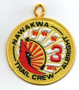 OA Nawakwa Lodge 3 2013 Trail Crew Parche, Alemania amarillo brillante, ¡como nuevo! - Imagen 1 de 1