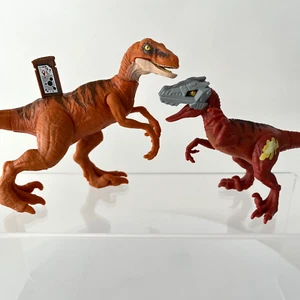 Jurassic World Dinosaur Danger Pack Raptor Action Figure + Velociraptor unbrand - Picture 1 of 15