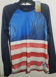 Boys XL  Long Sleeve Rashguard Swim T-shirt Ocean and Coast New  - Picture 1 of 9