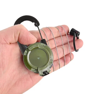 Anti-theft Metal Easy-to-pull Buckle Rope Elastic Keychain Retractable Key Ring - Picture 1 of 3