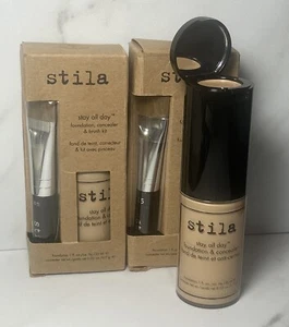 2X Stila Stay All Day Liquid Foundation Concealer & Brush Kit #2 Fair - Picture 1 of 5