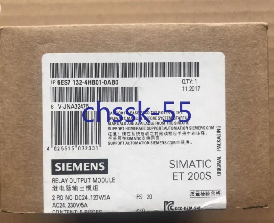 1pcs New Siemens ET200S series PLC module 6ES7 132-4HB01-0AB0 in stock - Image 1 of 1