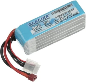 Glacier 22.2V LiPo Battery 6S 30C 2600mAh Lipos with T Plug Connector - Picture 1 of 1