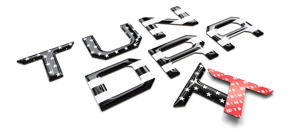 Black Flag Reflective Raised Letters compatible with Tundra 2014-2021 Tailgate - Image 1 of 1