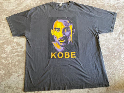 Camisa Boot Y2K Kobe Bryant Los Angeles Lakers Big Face 2 Caras Talla XXL GRIS #24 Foto 1 de 4