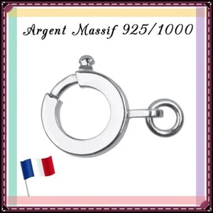 Fermoirs tube carré anneau ressort 10mm, en Argent Massif 925/1000 .Réf: NVD B10 - Foto 1 di 1