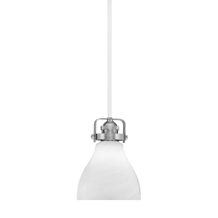 Мини-кулон Toltec Easton 1 л, белый/никелевый/6,25 дюйма белый мрамор - 1941-WHBN-4761 - Изображение 1 из 1