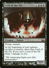 1X Lord of the Pit Duel Decks: Divine vs. Demonic NM/EX FOIL MTG CARD