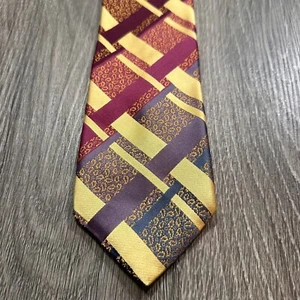 Robert Graham Seidenkrawatte bunt Paisley kariert Wissen Weisheit Wahrheit - Bild 1 von 6