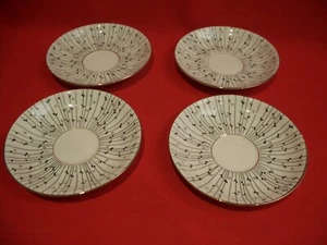 4 X ROYAL GRAFTON ENGLAND ~~ PAMPAS GRASS - SAUCERS - Picture 1 of 4