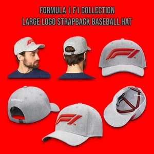 Formula 1 F1 Collection Large Logo Snapback Baseball Hat Cap Gray & Red OSFM _A4 - Picture 1 of 9