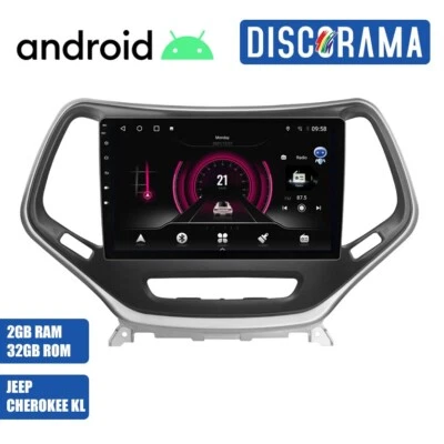 AUTORADIO ANDROID JEEP CHEROKEE 5 KL 2014-2018 STEREO AUTO TOUCH 10" WIFI NAVI - Immagine 1 di 4