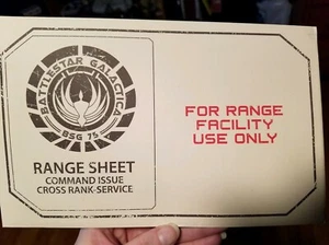 Battlestar Galactica Range Sheets Beutekiste Juni 2015 NEU Zielübung - Bild 1 von 1