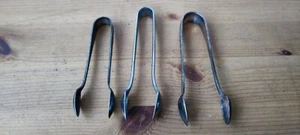 Antique Silver Plate Sugar Tongs x 2 + 1 x Chrome Plated Pair - Picture 1 of 17