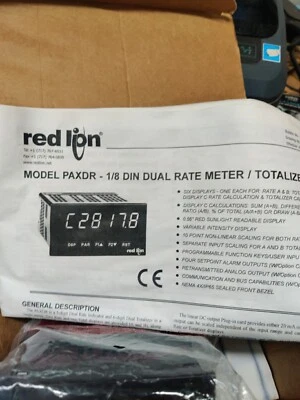 RED LION CONTROLS PAXDR 1/8 Dual Rate Metr Totalizer  - Image 1 of 4