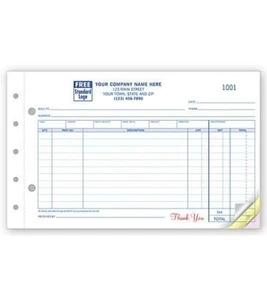 500 Auto Parts Sales Order Small w/ Side Stub / Nebs Deluxe No. 657 / 3 Part - Picture 1 of 1