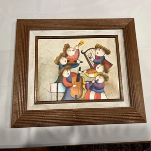 "Pintura firmada por Joyce Roybal óleo sobre lienzo músicos 15""x13"" en general" - Imagen 1 de 9