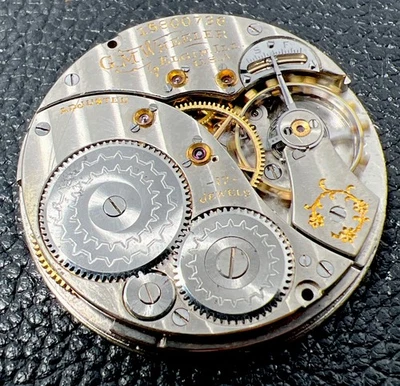 1911 Elgin 12s 17j G.M.Wheeler Grade 347 Model 3 Pocket Watch Movement Ticks P/R - Image 1 of 4