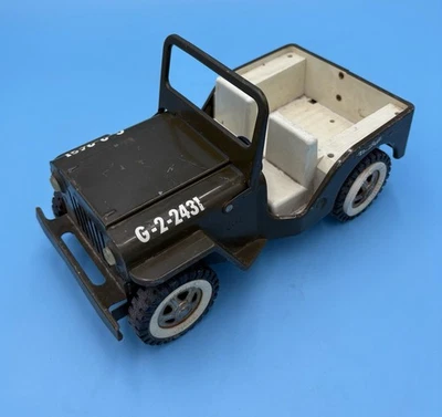 Jeep militar Tonka Army años 60 vintage No. Acero prensado G-2-2431 buen estado Foto 1 de 4