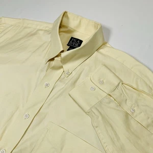 Camisa de manga larga con botones Jos A Bank Traveler's Collection para hombre grande amarilla - Imagen 1 de 7