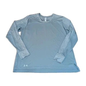 Under Armour T-Shirt Damen XL grau lose HeatGear Langarm Daumenlöcher - Bild 1 von 12