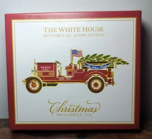 2016 White House Historical Assn Christmas Ornament Herbert Hoover Fire Engine - Picture 1 of 5