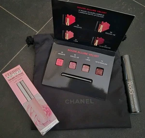 Chanel Lips, By Terry Lip, Rodial Glamolash Mascara Paquete de muestra - Imagen 1 de 4