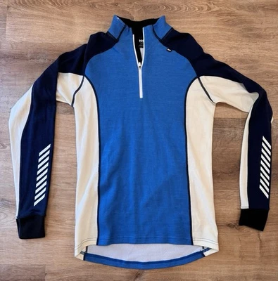 Helly Hansen Shirt Womens Medium Blue Merino LIFA Base Layer Warm ski snow therm - Image 1 of 4