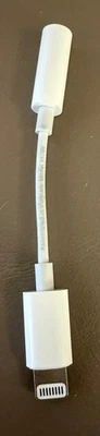 Apple - Lightning-to-3.5mm Headphone Adapter - White MMX62AM/A GENUINE OEM - Image 1 of 2