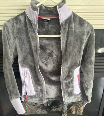 Chaqueta Champion para niñas talla 7/8 gris y púrpura con cremallera Foto 1 de 2