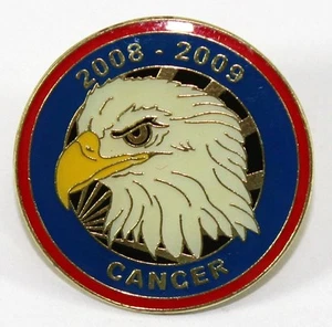 2008 - 2009 Fraternal Order of Eagles FOE Eagle CANCER Lapel Hat Pin - Picture 1 of 4