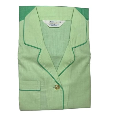 Nuevo pijama vintage Sears Jamarettes para mujer talla 36 M verde espuma de mar Foto 1 de 4