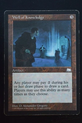 Magic The Gathering MTG WELL OF KNOWLEDGE Weatherlight MP Moderately Played - Image 1 of 2