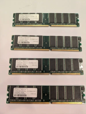 4 x Aeneon 512MB DDR400 DIMMs (total 2GB) - Image 1 of 4