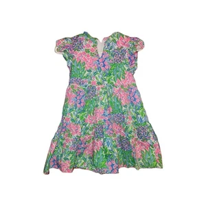 LILLY PULITZER Girls Mini Aldena Dress Multi A Cherry On Top Size 8 - Picture 1 of 3