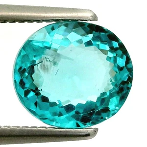 1.78Ct UNHEATED NEON BLUE APATITE GEMSTONE FROM BRAZIL - Picture 1 of 7