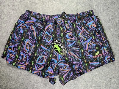 Pantalones Cortos Gecko Hawaii Multi Tiras Sin Forro Para Mujer Talla Mediana Neón Lagarto Natación Foto 1 de 4