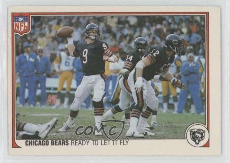 1983 Fleer NFL Team Action Chicago Bears Jim McMahon #7 Rookie RC - Image 1 of 2