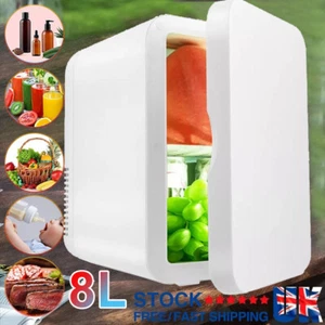 8L Portable Mini Fridge Table Top Electric Small Cooler Bedroom Ice Box Office - Picture 1 of 10