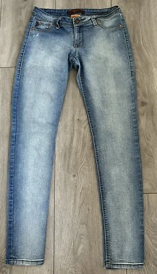 Pantalones de mezclilla rectos de tiro bajo de la marca DOMAINE para mujer/junior talla 7 Foto 1 de 4