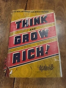 THINK and GROW RICH, Napoleon Hill. Hardcover w Dust Cover Jacket 1945 Edition - Picture 1 of 19