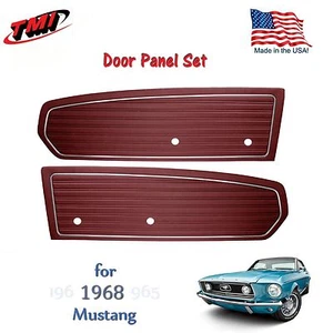 Dark Red Door Panels For 1968 Mustang Pair by TMI - Picture 1 of 24